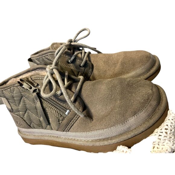 UGG Neumel Zip Quilting Chukka Boot EU41 (Mens 8 Womens 9.5) Beige #1114194 - Picture 3 of 6